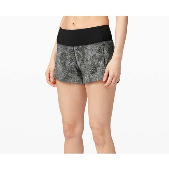 Lululemon Speed Up Short Long Updated Fit Velocity Mesh Island Mist Black 10 - Picture 2 of 8